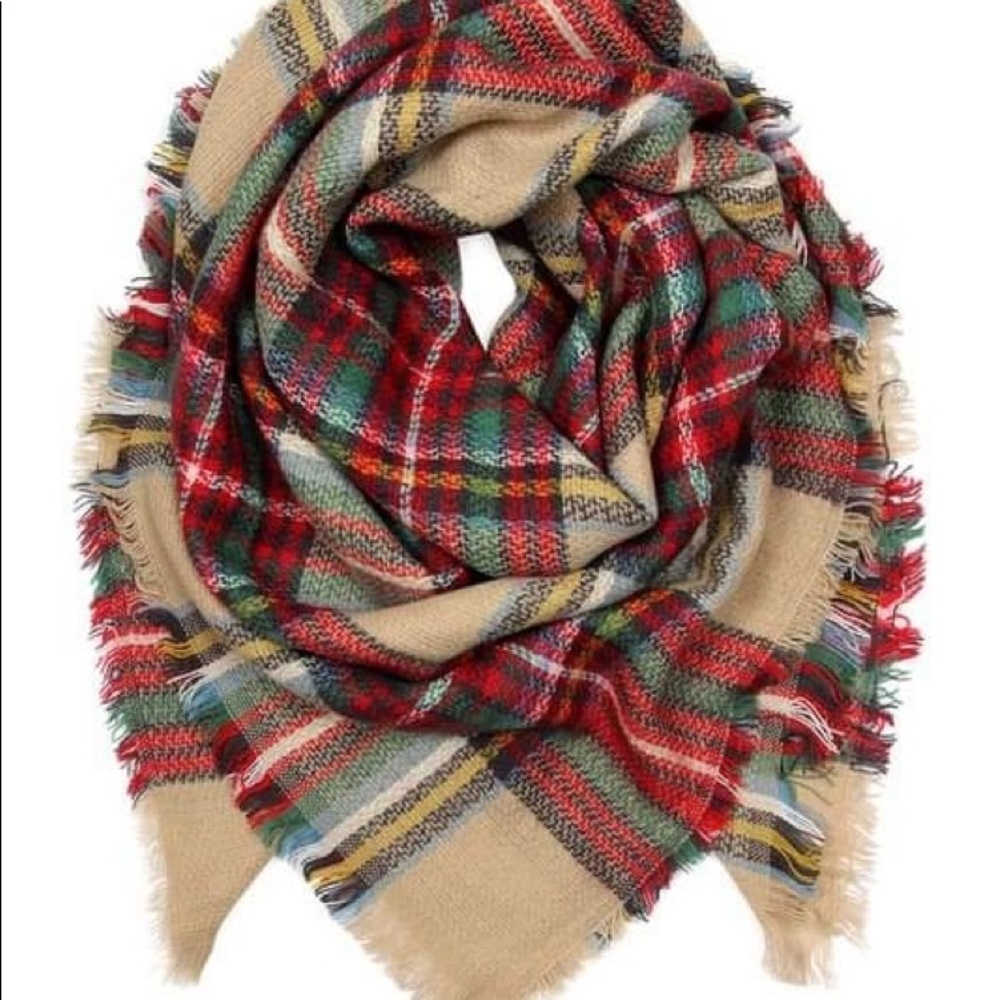 Classic Tartan Soft Knit Blanket Scarf - Picture 7 of 8